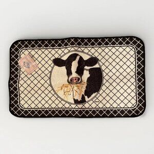 New Vintage USA Sarah Lynn’s Holstein Cow Country Kitchen Mat Rug 18”x30” Pop-up